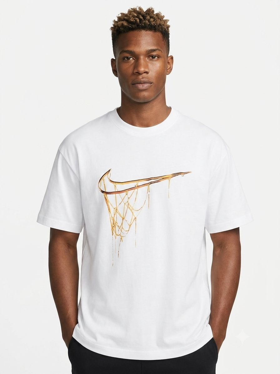Minimalist Basketball Net Graphic T-Shirt