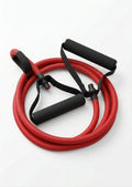Red Resistance Tube Band with Cushioned Foam Handles